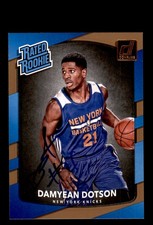 Signed Basketball Card Auto Damyean Dotson 2017-18 Donruss #166 Knicks