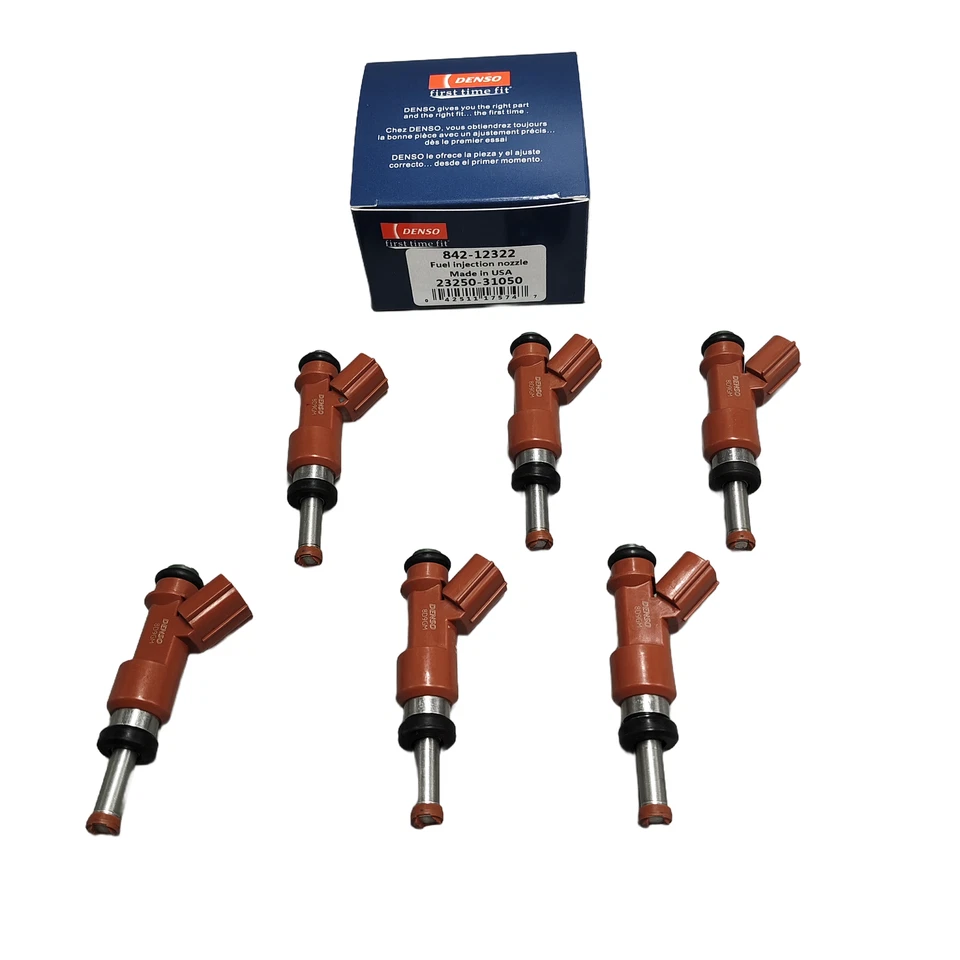 NEW OEM DENSO 6 FUEL INJECTORS FOR TOYOTA LEXUS 3.5L V6 (23250-0P040) Foto 4 de 4