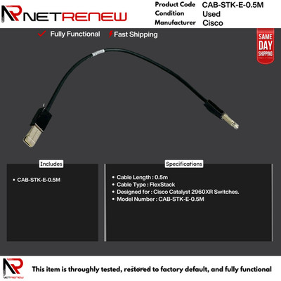 CAB-STK-E-0.5M Cisco  Stacking Cable for C2960S-STACK