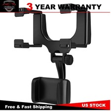 Universal 360 Rotation Car Rear View Mirror Mount Stand GPS Cell Phone Holder 1