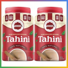 Pure Sesame Tahini Paste 32oz 2 Jars Nutty Spread Hummus Baking Smooth