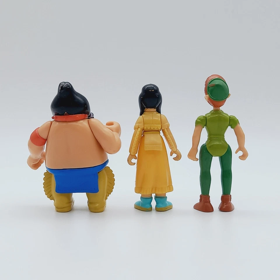 Lot x3 Figures Peter Pan Disney Heroes FAMOSA Spain 2004 native american - Immagine 2 di 4
