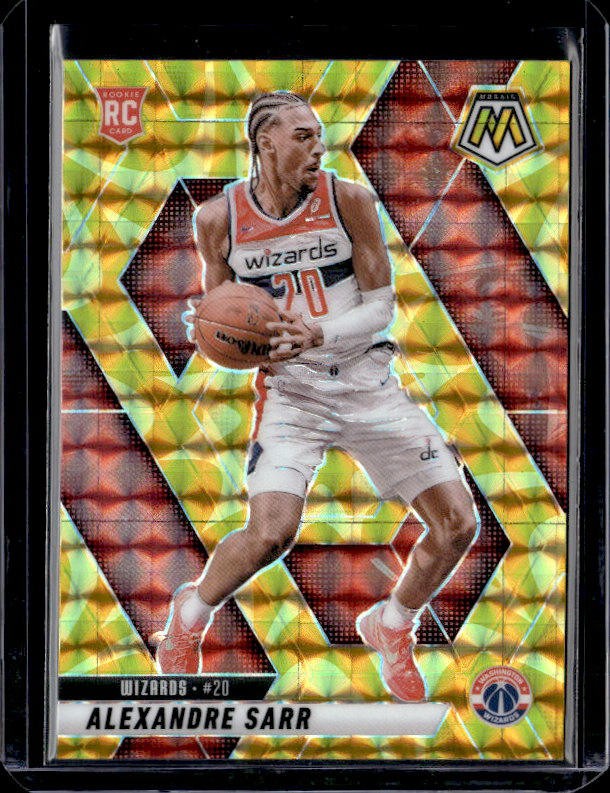 2024-25 Panini Mosaic #216 Alexandre Sarr Reactive Yellow Mosaic