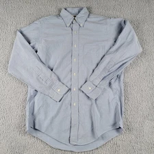 Brooks Brothers Shirt Mens 15 33 Blue Oxford Cloth Button Down Made In USA OCBD