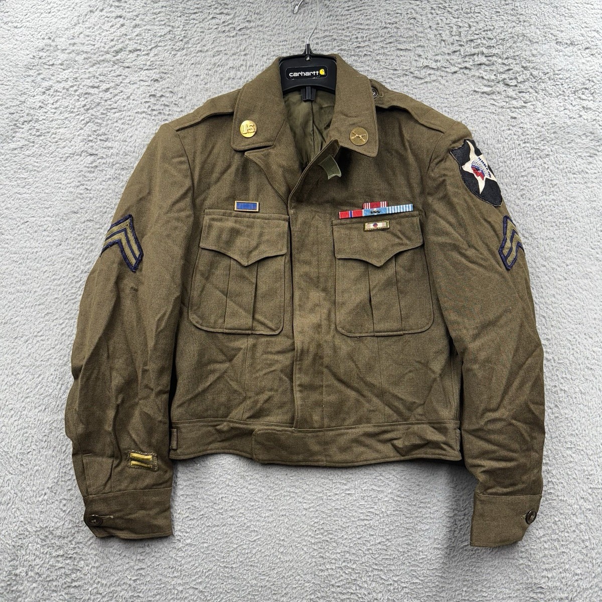 VINTAGE US ARMY OFFICER DRESS IKE WW2 1940