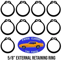 5/8" External Retaining Snap Circlip Ring High Quality Black Oxide 10pc Set #890