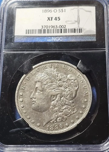 1896 O NGC XF45 Morgan Silver Dollar $1 Better Date Coin