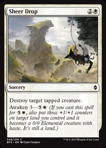 Sheer Drop x4 - Battle for Zendikar - NM-Mint, English - Battle for Zendikar