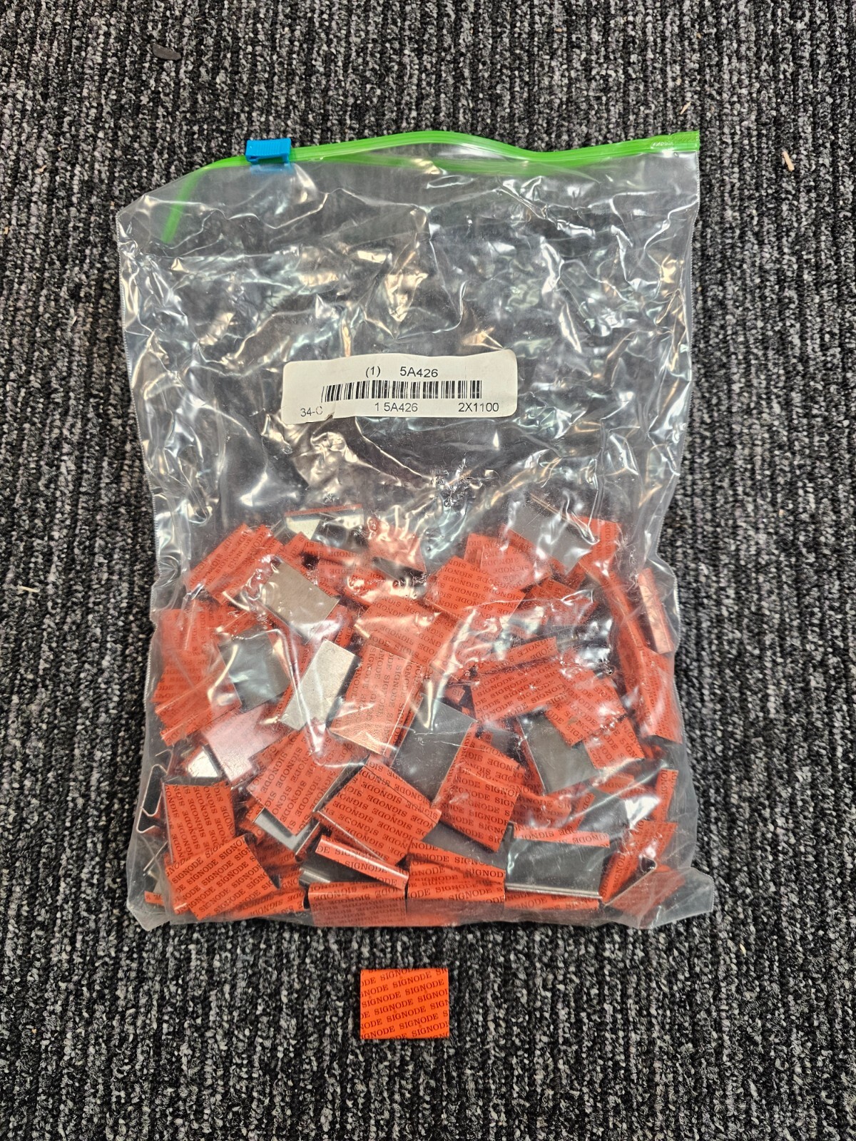 (QTY 400) SIGNODE 5A426 34C 5/8" STRAPPING SEAL, CLIP OPEN SEAL, STEEL