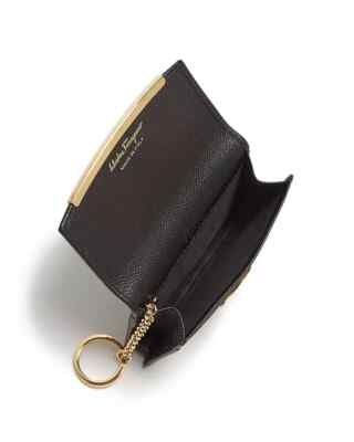 Salvatore Ferragamo L31536 Black Icona Saffiano Card And Key