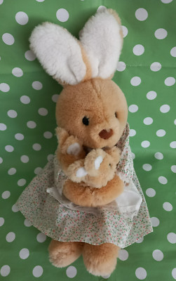 VINTAGE C&A BABY LOVE BUNNY HASE WEICHES PLÜSCHTIER STOFFTIER BETTDECKE