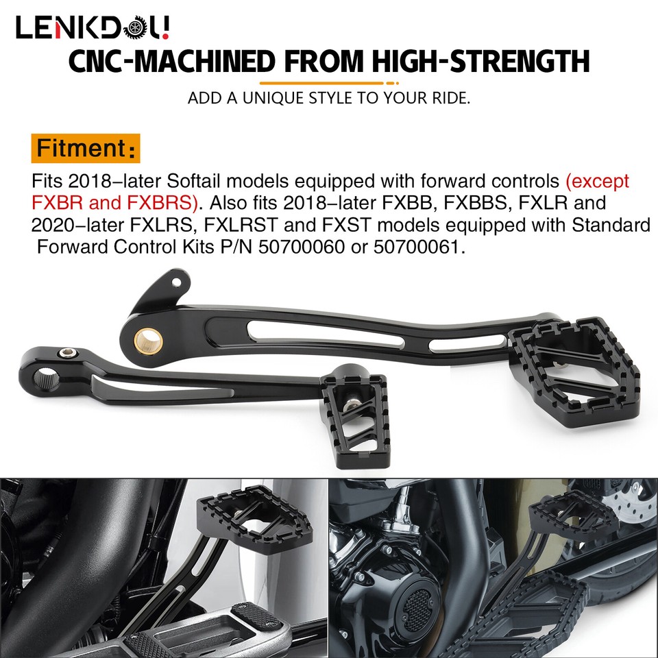 LE LEFOSSI Premium Aluminum Motorcycle Brake & Clutch Lever Compatiable With Dyna Softail Fat Boy Low Rider Super Glide Wide Glide Breakout 2018 2019 2020 - Corrosion-Resistant Black