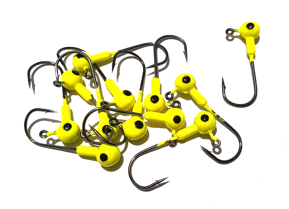 12 TÊTE PLOMBÉE JAUNE 3G PÊCHE - Photo 1/1