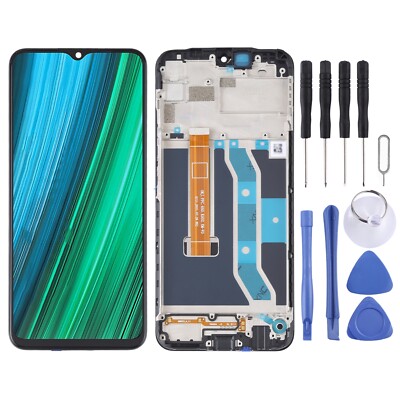 For Realme Narzo 50A 4G RMX3430 OEM LCD Screen Digitizer Full Assembly w/ Frame