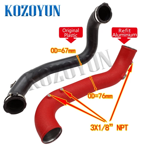 Intercooler charge pipe intake Kit for Audi EA839 A6 A7 C8 55TFSI 3.0TSFI 2019+ - Bild 9 von 13