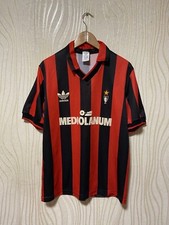 CAMISETA DE FUTBOL MILÁN 1990 1991 LOCAL CAMISETA DE FUTBOL ADIDAS talla L HOMBRE VINTAGE