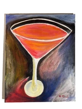 ORIGINAL Colorful ACRYLIC CANVAS PAINTING 16x20 READY TO HANG SIGNED Bar Mancave