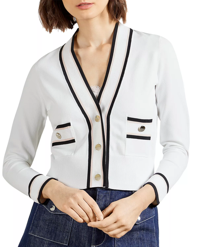 AUTH Ted Baker Stripe Trim Ribbed 