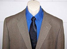 Croft  Barrow Mens Blazer Jacket Houndstooth Single Vent 46 Regular 2 Button