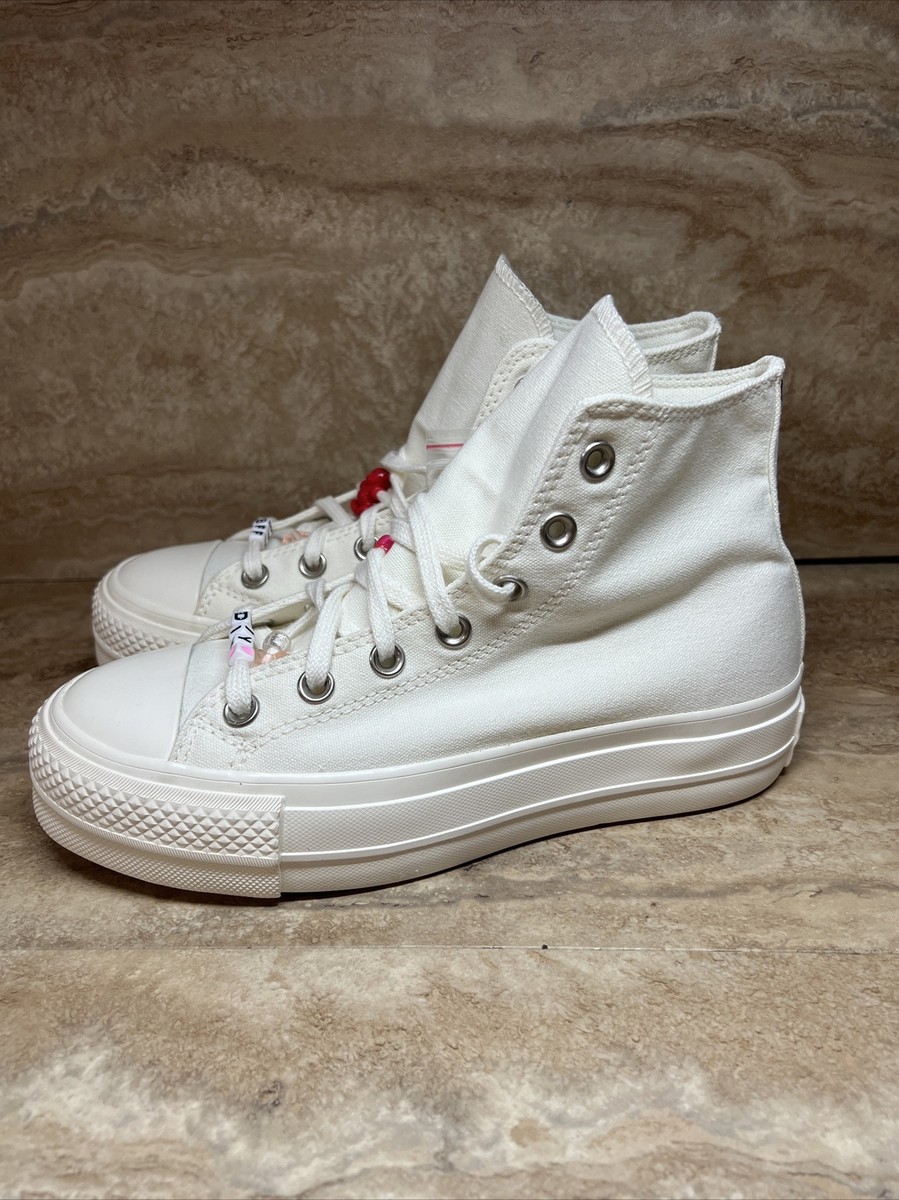 white platform converse 7.5
