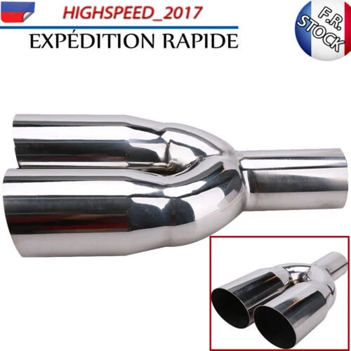 Tuyaux d'échappement et embouts tubes intermédiaires argentés pour automobile