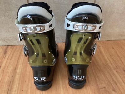 salomon idol sport ski boots 8 BootsWomen's Sz 10.5 (27.5) Sports & Outdoors Back for another great year the Salomon Idol 85 CS Ski Boots are a great highperformance and allmountain boot designed specifically for the advanced skier Boasting performance and comfort these boots are simply amazing They have a Bi Material PU lower shell and upper cuff which offer improved leg wrapping and progressive flex The Custom Shell is a technological marvel and these boots shine with them The Custom Shell allows the boot to mold around the foot by utilizing a plastic material called Kaprolene This reduces foot pain fatigue and many other issues that may plague skiers For added comfort and style there is faux fur and a womens liner that is specifically adapted to a womans heel and calf Easy closure single canting and heel and toe removable din pads adds to the features that make this Salomon Idol 85 CS Ski Boots absolutely outstanding Finally the My Custom Fit Sport Liner is a thermoformable foam providing personalized comfort and plenty of warmthSalomon Idol 85 CS Ski Boots Womens Specs Weight 3900 245 Flex 85 Strap 35 Last 100106 Technology Custom Shell World Cup Advanced Shell TechnologyShell Cuff Bi Material PU Lower Shell BiMaterial PU Upper Cuff Technologies Custom Shell World Cup Advanced Shell Technology Adjustment 1st Tooth Catch Single Canting Heel and Toe Removable Din Pads Liner My Custom Fit Sport Buckles 4 Micro Titanium Buckles Faux Fur Women Liner Women Heel Wedge Women Calves Adjustment women's ski boots SALOMON IDOL