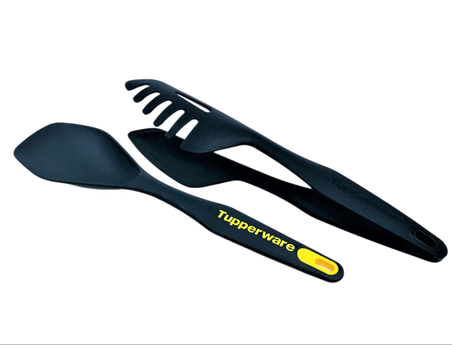 Tupperware Griffbereit Servierlöffel – 4 Stück, Schwarz-gelb, 29,8 Cm, Spülmaschinenfest Bis 200°C