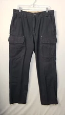 Duluth Trading Co Cargo Pants Mens 36x34 (fits 34x33) Canvas Black Relaxed Fit