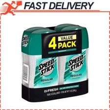Speed Stick Deodorant for Men, Aluminum Free, Regular - 3 Ounce (8 Pack)