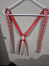 old Spice Red Suspenders Men's One Size Ship Nautical Stretchy