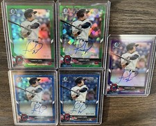 2018 Bowman Chrome Refractor Conner Capel Auto Lot Greens Blues & Purple Rockies