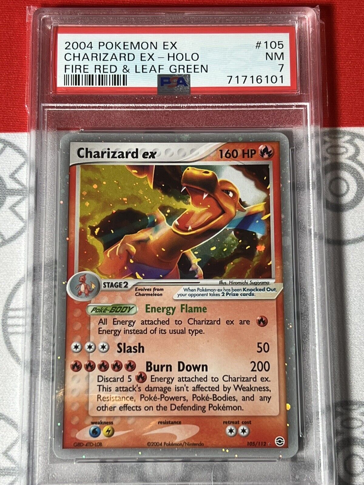 Pokemon Card EX Fire red FRLG Rev holo Onix 42/112 PSA