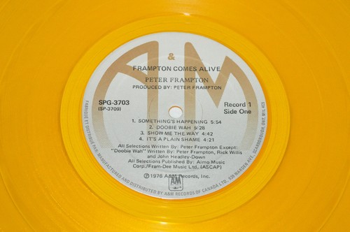 PETER FRAMPTON Frampton Comes Alive 2-LP 1976 A&M Canada Gold Vinyl SPG-3703 - Picture 3 of 6