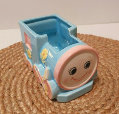 Inarco Train Face Blue Pink Planter Japan
