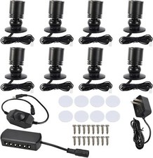 8Pack Dimmable LED Mini Spotlight for Display Cabinet Showcase 6400k Cold White