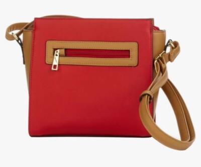 Travelsmith RFID Crossbody Bag with Anti-Theft Pacsafe Features - Red/Camel