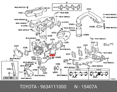 Original Schraube, Überwurf für Turbo Öleinlassrohr, 9634111000 für TOYOTA 96341-11000