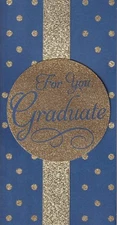 PAPYRUS GRADUATION CARD NIP MSRP $5.95 GOLD GLITTER MONEY ENCLOSURE CARD (K1)