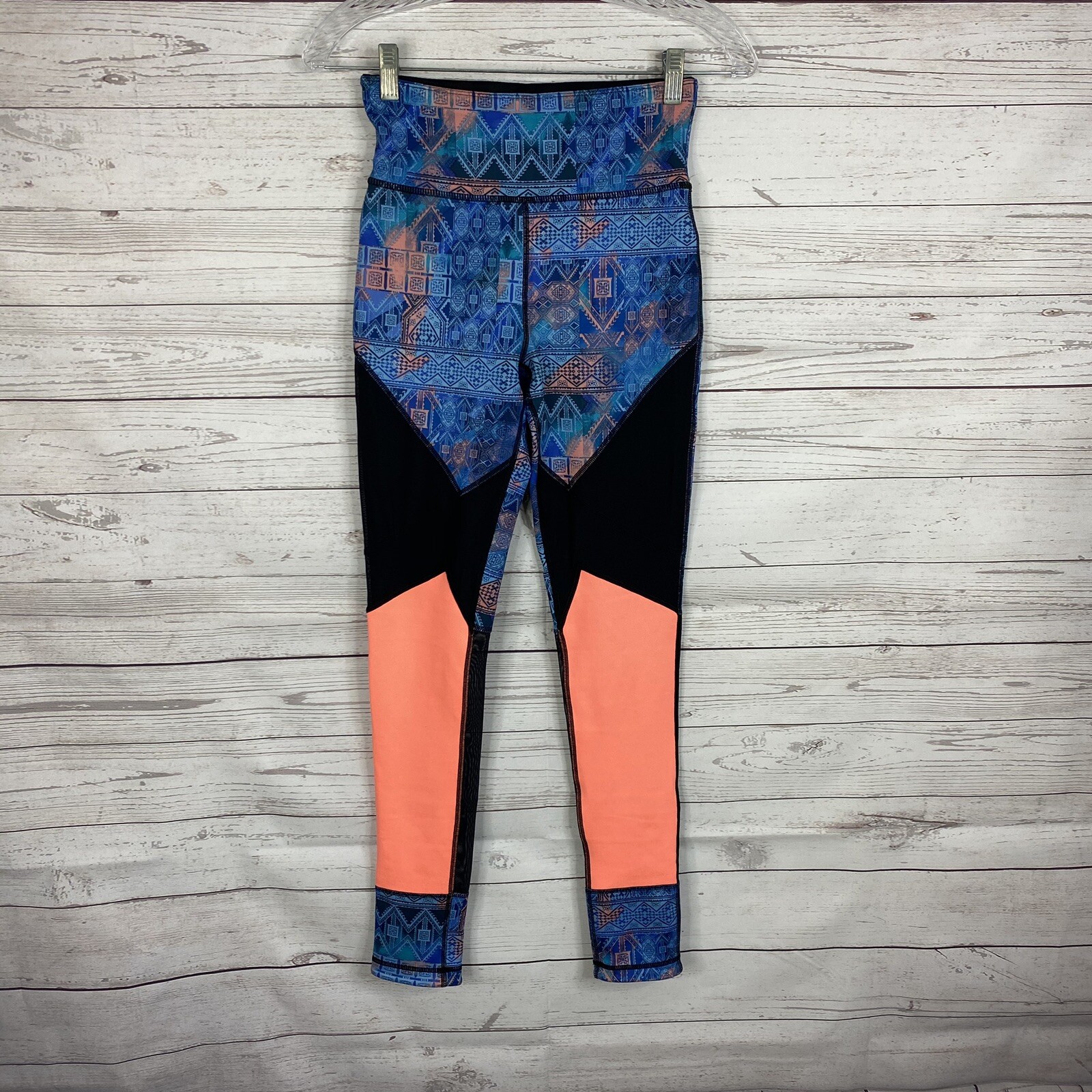 ALTRA Leggings Reversibili Felpati Betty Chandrasana Taglia XS Blu Corallo Nero Maglia