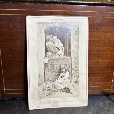 old photo cabinet tablrau the happy mother realtler painted brown
