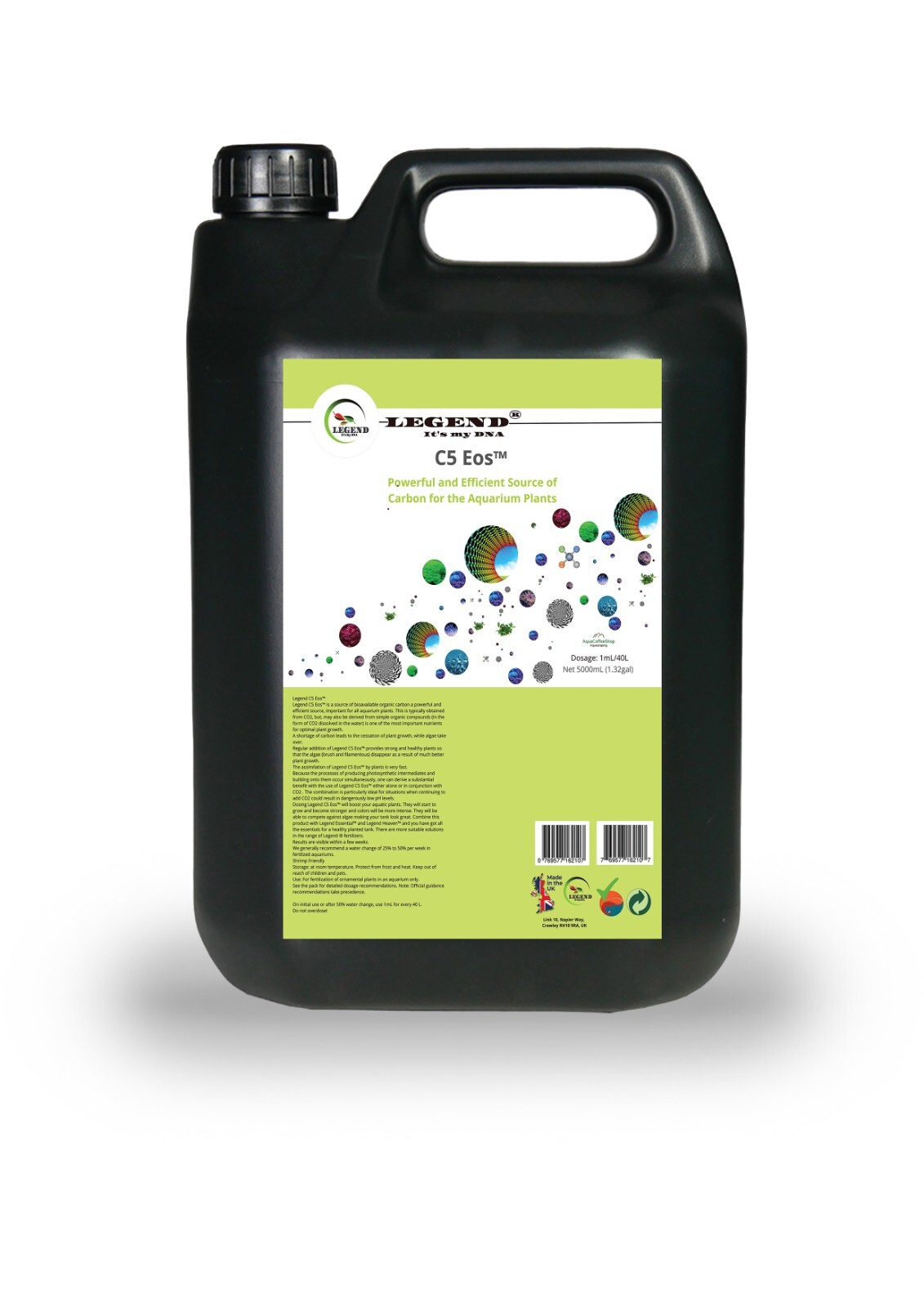 Legend C5 Eos 5L Liquid Carbon CO2 Plant Fertiliser Aquarium Fish Tank