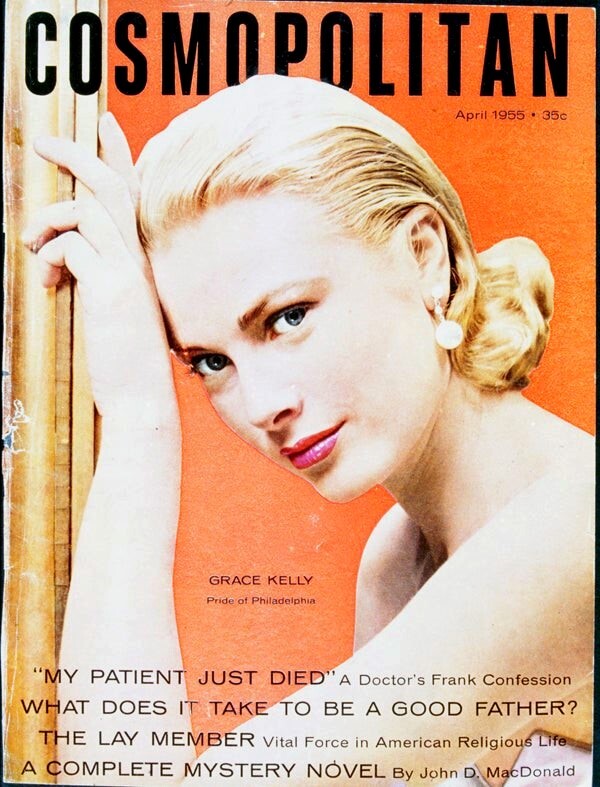 1955 SCREEN STORIES  GRACE KELLY マガジン Grace Kelly 1955 Cosmopolitan Magazine Cover Art Vintage 4x5 Color