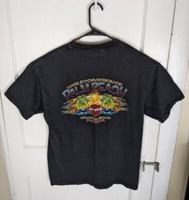 Vintage Y2K 2003 Harley-Davidson Palm Beach Tshirt 2-Side Graphic Large USA Made