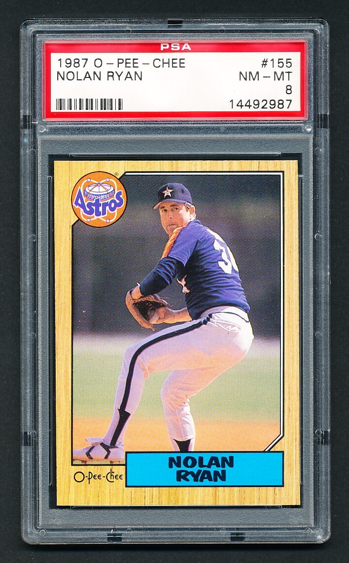 1987 OPC BASEBALL 155 NOLAN RYAN PSA 8 NM-MINT ASTROS
