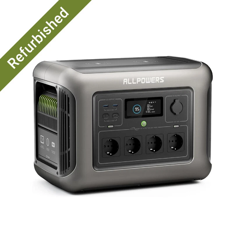 ALLPOWERS Tragbares Kraftwerk 3000 W Peak 1152 Wh Generatorversorgung Wohnmobil