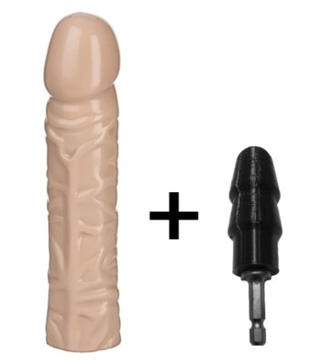 3-D Printed Black  Vac-U-Lock Style adapter with Classic Dong!