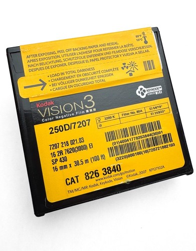 Kodak VISION3 Vision 3 250D 16mm Color Negative Film 100 Feet 7207 Stored Frozen - Picture 3 of 4
