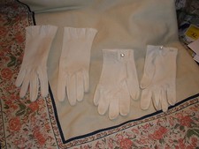 Vintage Ladies Gloves--2 pair size 6 1/2:High end-hand sewn:French NOS super WOW