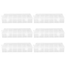 6 Pcs Clear Storage Box Bead Organizer Craft Case Small Hardware