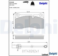 Delphi LP2448 Bremsbelagsatz FüR Scheibenbremse Bremsbelagsatz FüR Audi
